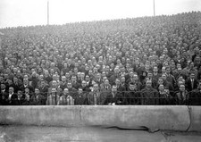 Football Section of the 53,703 crowd during the two minutes silenc- Old Photo picture