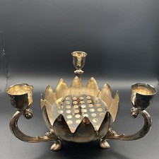 Vintage Silver plate E.P. Brass Candleabra picture