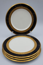 Noritake Opulence Marble Border Gold Encrusted Band Bread Plates Set of 4 picture