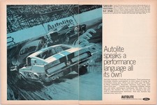 Autolite Shelby Mustang GT350 Vintage 1967 2pg Magazine Ad Ford Performance Teal picture