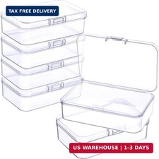 Jetec 6 Pieces Mini Plastic Clear Beads Storage Containers Box for Collecting Sm picture