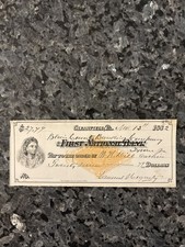 1882 Bank Check: Blair County Banking Company, Clearfield, Pennsylvania picture