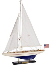 SAILINGSTORY Wooden Sailboat Model Ship Sailing Boat Yacht Decor Enterprise 1/10 picture