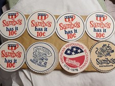 Sambo’s Restaurants Coffee Cup Coasters - 4 Different Kinds - Lot of 8 - Vintage picture