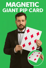 Magnetic GIANT PIP CARD Magic Trick Diamonds Change Hopping Moving Metal Dubious picture