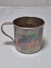 💥 Vintage 1942 WM. Rogers & Son Kiddie Cup Silver Plated with box B6 picture