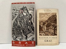 Vintage Graz Austria Travel Brochures &  City Map Styrian Tourism Ephemera picture