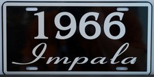 1966 66 IMPALA LICENSE PLATE 396 427 CONVERTIBLE CHEVY CHEVROLET SS SUPER SPORT picture