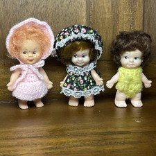 Vintage Set Of 3 Baby Dolls 1960's Hong Kong 3.5