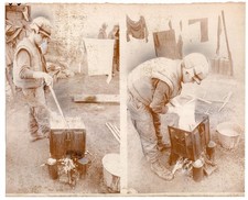 1968 Khe Sanh Vietnam L/Cpl Wayne Salisbury Cranston RI Washing Clothes Photo picture