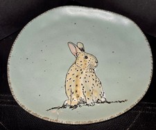 INHOMESTYLEZ Spectrum Designz Easter Bunny Hare Rabbit Salad / Appetizer Plate picture