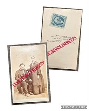 1860-70’s Victorian Couple CDV Photo Charles W. Eberman, Lancaster, PA Tax Stamp picture