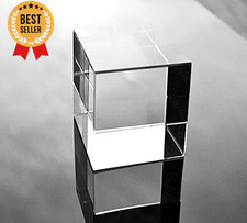 K9 Optical Glass Prism Cube 80mm 3.1 Inch Crystal Light Photography Decor picture