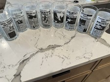 8 Count The Des Moines Register Glass Cup Lot picture
