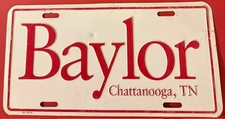 Baylor School Booster License Plate Chattanooga Tennessee picture