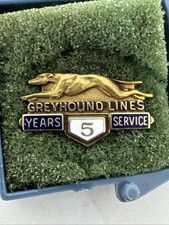 Greyhound Lines Vintage 10K Gold 5 Year Lapel Pin in Original Case 1.5 Grams picture