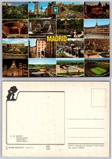 Vintage Madrid Spain Postcard - 16 Views Collage - City Landmarks Plaza Mayor picture