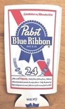 Pabst Blue Ribbon PBR Beer Koozie 24 oz Tall Can Cooler - One (1) - New & F/S picture