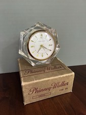 Vintage Phinney-Walker PW19 Lucite Alarm Clock Germany Original Box MCM picture