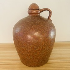 Vintage Texas Salt Glazed Whiskey Jug Bellarmine Stoneware With Stopper Made USA picture
