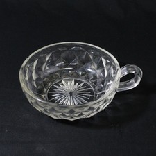 Imperial Glass-Ohio Unknown Pattern Clear Pressed/Cut Glass Handled Bowl 5.25