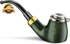 Mr. Brog Full Bent Smoking Tobacco Pipe - Model No: 21 Old Army Green - Pear Woo picture