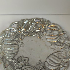 Arthur Court Silver-Tone Metal Pumpkin Vine Round Serving Tray, 5 in picture