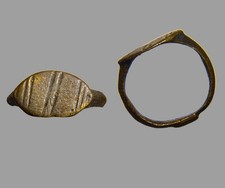 CERTIFIED Authentic Antiquity Ancient Near East Bronze Talisman Ring 300BC COA picture
