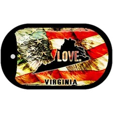 Virginia Love Metal Novelty Dog Tag Necklace 2