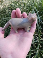 David Soolook arctic fox Carving Signed Vintage alaskan inuit art picture