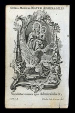 santino engraving 1700 litanies lauretane MATER ADMIRABILIS klauber picture
