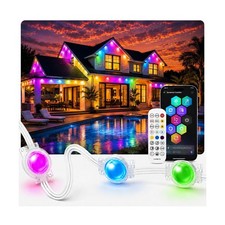200FT Permanent Outdoor Lights for House, RGB+IC Smart Christmas Lights 200FT picture