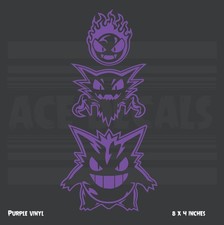 Pokemon - Gengar Evolution - Vinyl Decal picture