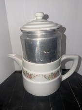 Enterprise Aluminum Floral Pattern Three Drip-O-Lator coffee pot picture