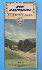 1955-56 Official Tourist Map NEW HAMPSHIRE picture