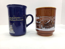 2 German Souvenir Mugs Dinkelsbühler Weinachtsmarkt Alt-Rothenburger Weihnacht  picture