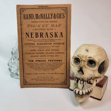 Rand McNally Indexed County and Railroad Pocket Map Shippers' Guide - Nebraska picture