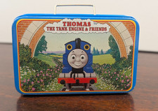 Vintage 1999 Thomas The Tank Engine & Friends Mini Tin Carrying Case Schylling picture