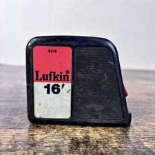 VTG Lufkin Steel Tape Measure 16' Black 8316 Belts Clip Clad Locking Hard 2 Lock picture