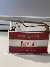 Vintage Winston Cigarettes Crown Advertising Lighter Japan Filter Tipped Tobacco picture