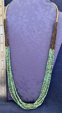 Native American Lita Atencio # 8 Number 8 Turquoise Heishi Necklace picture