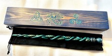 Handmade Magic Wand Engraved Wooden Box Magic Genre picture