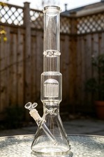 tree branch ice bong Glass Water pipe pink dot Smoking 18mm bowl 15