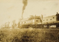 IJA Japanese Army Troops Guarding Train Manchuria c1932 Armored Rail Photo picture