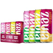 Zevia Zero Sugar Energy Drink, Fruity Fuel Variety 12 Ounce (Pack of 12) picture