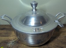 Wilton Armetale 9” Covered Soup Tureen Serving Bowl w/Lid & Original Ladle USA picture
