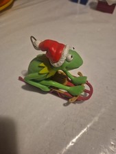 Hallmark 1981 Muppets Kermit the Frog On Sled - Christmas Ornament picture