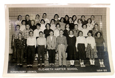 Elizabeth Harter School  Ohio Eighth Grade Supervisory Council 1954-55 B&W Photo picture