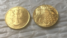 set of 2 Chess coin token  20 mm picture