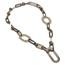 Hermes (Hermes) Buffalo Horn Metal Men's Ladies Fashion Pendant Necklace picture